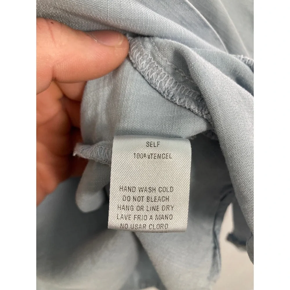 Easel Los Angeles Blue Tencel Kimono Cardigan‎ Open Front Dolman Sleeve Medium - Picture 8 of 8